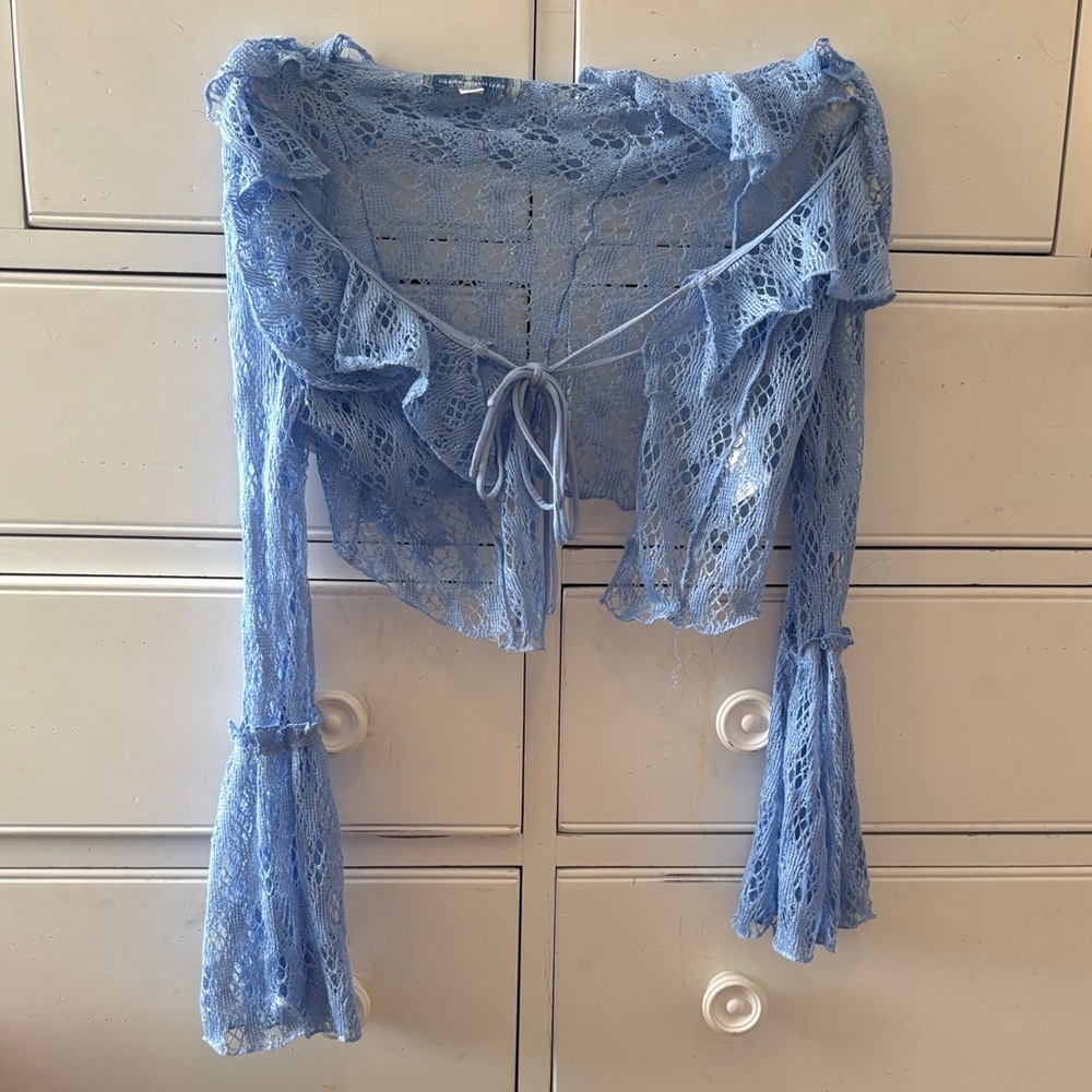 Urban Outfitters Blue Lace Blouse
